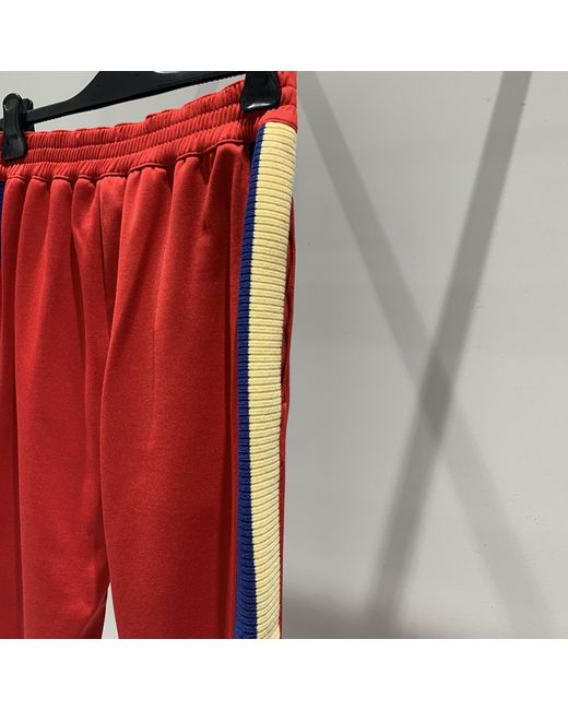 Gucci Red Side-Stripe Track Pants for men