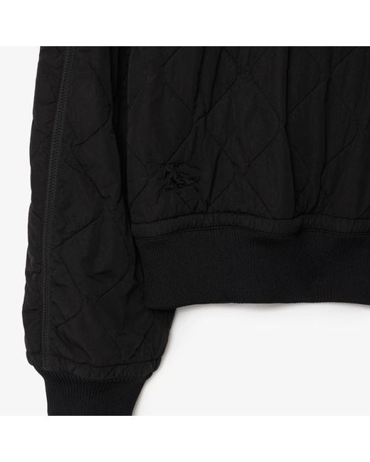Burberry Black Stand Up-Collar Quilted Bomber Jacket for men