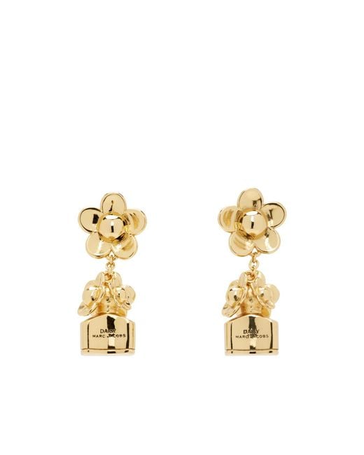 Marc Jacobs Metallic Mini Daisy Earrings