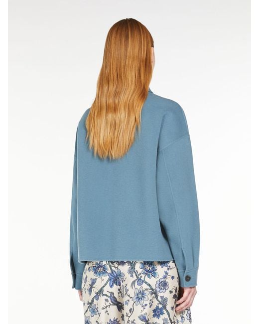 Weekend by Maxmara Blue Buttoned Long-Sleeved Jacket
