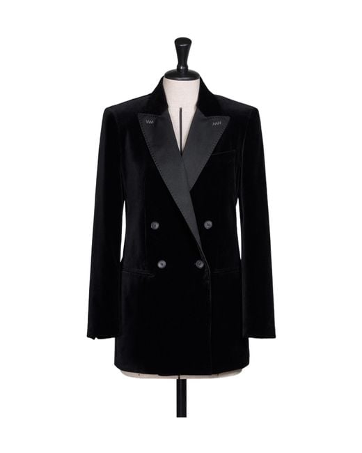 Max Mara Black Double-Breasted Tailored Jacket