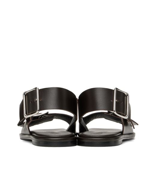 Aeyde Black Thekla Flat Sandals