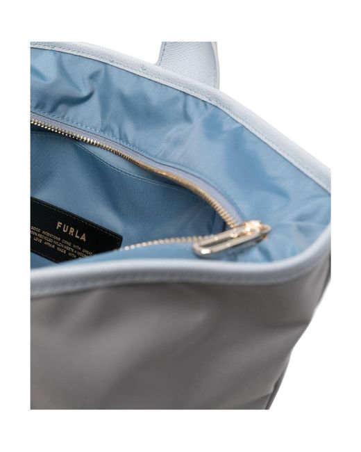 Furla Gray Piuma L Tote Bags