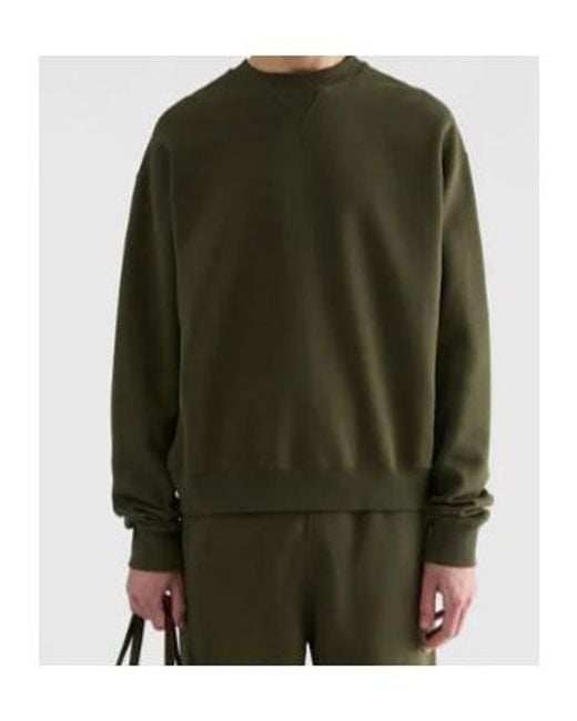 Jil Sander Green Crewneck Long-Sleeve Sweatshirt for men