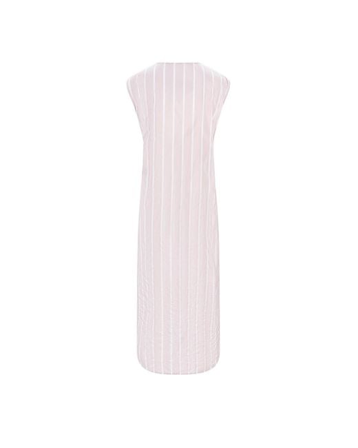 Fabiana Filippi Pink Round Neck Dress