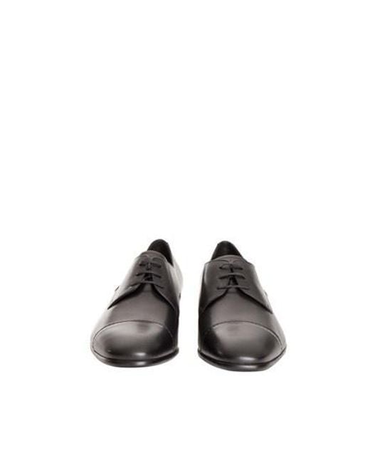 Ferragamo Black Tie Business Casual Shoes for men