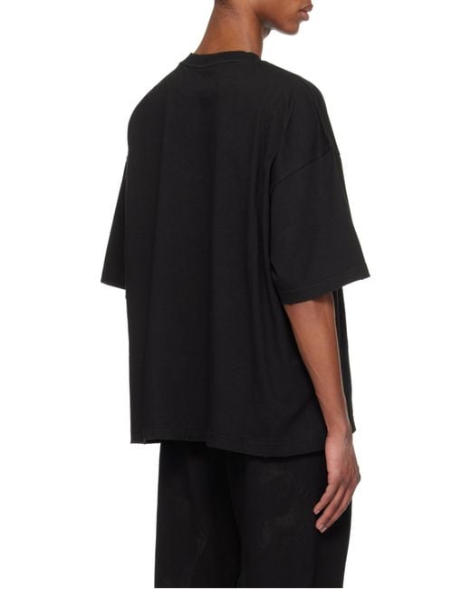 we11done Black Monster Pony T-Shirt for men