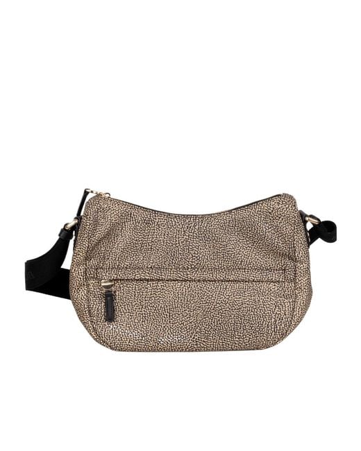Borbonese Gray Luna Small Hobo Bag