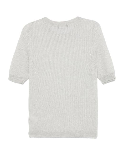 Fabiana Filippi White Crew Neck Knitwear