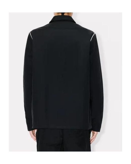 KENZO Black 'Boke Flower 2.0' Heavy Coach Jacket for men