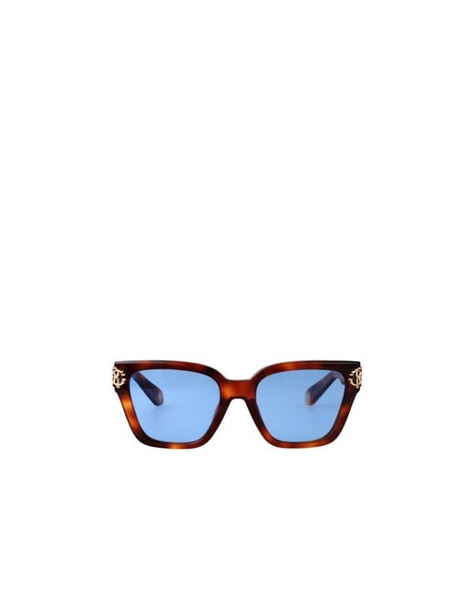 Roberto Cavalli Blue Logo-Plaque Sunglasses