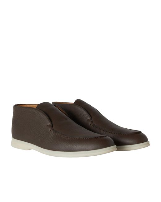 Loro Piana Brown Open Walk Ankle Boots for men