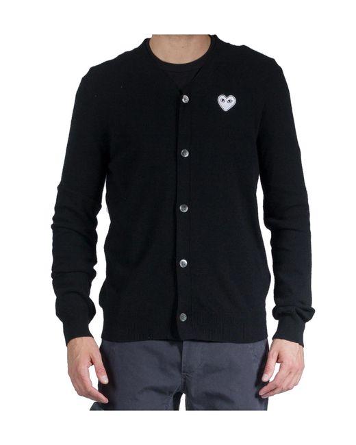 COMME DES GARÇONS PLAY Black Long-Sleeved Sweater for men