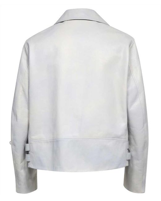 Jil Sander Gray Eldorado Zip Biker Jacket for men