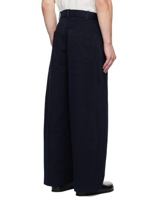 Studio Nicholson Blue Sortes High-Waisted Wide-Leg Pants for men