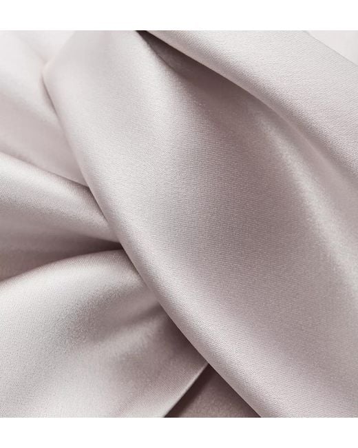 Dior White A-Line Dress With Bow Collar