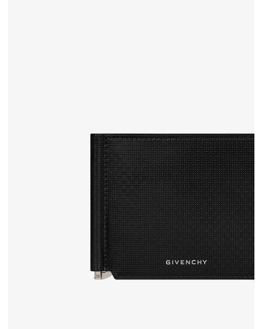 Givenchy Black Logo Printed Bill Clip Wallet for men