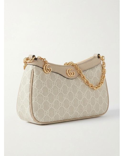 Gucci Natural Ophidia Logo Plaque Shoulder Bag
