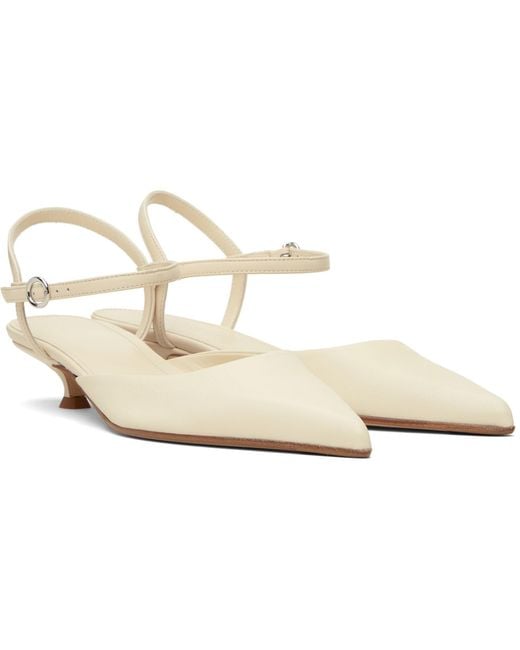 Aeyde White Colette High-Heeled Sandals