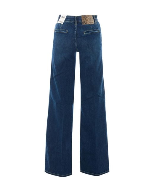 Liu Jo Blue High-Waisted Wide-Leg Jeans
