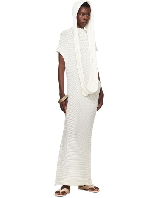 Issey Miyake White Stream Scarf
