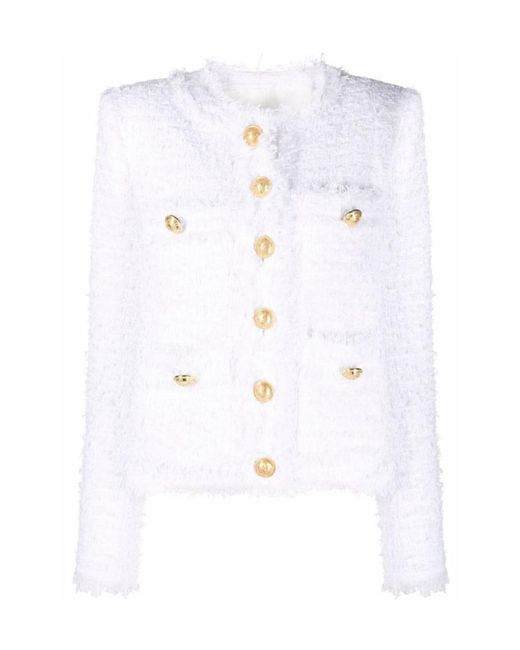Balmain White Tweed Jacket