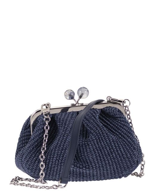 Weekend by Maxmara Blue Palmas Small Pasticcino Bag