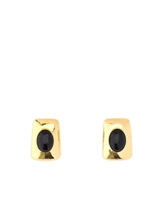 Saint Laurent Metallic Geometric Earrings