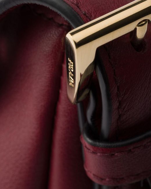 Prada Red Aimée Medium Leather Shoulder Bag