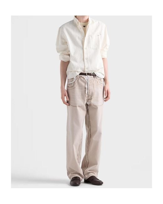 Prada White Chambray Shirt for men