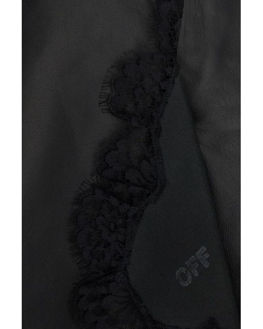 Off-White c/o Virgil Abloh Black Knotted Detailed Crewneck T-Shirt