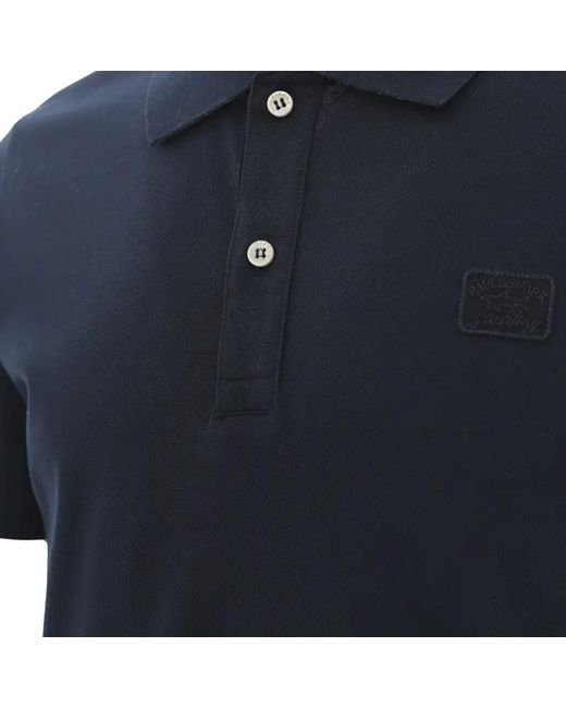 Paul & Shark Blue Logo Details Polo Shirt for men