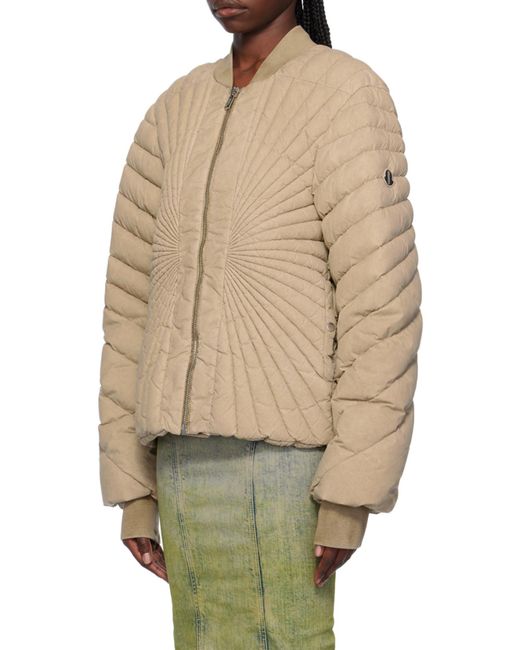 Moncler Brown Radiance Flight Padded Bomber Jacket for men