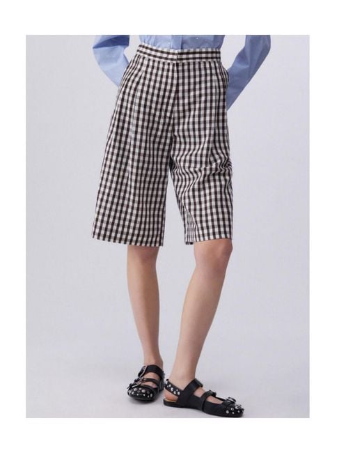 Liu Jo Blue Gingham Bermuda Shorts