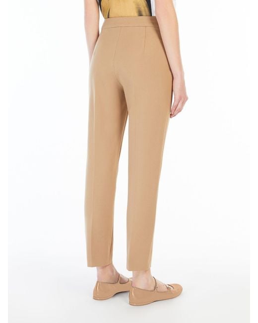 Max Mara Natural Pegno Slim-Cut Trousers