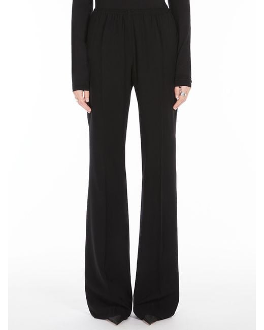 Sportmax Black Ariccia1234 Straight Leg Pants