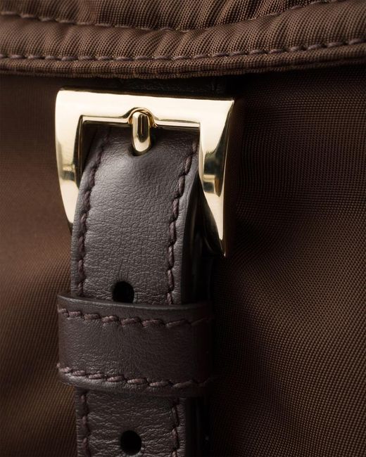 Prada Brown Explore Large Re-Nylon Shoulder Bag With Flap