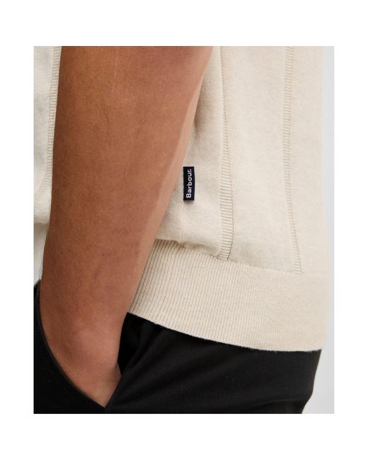 Barbour White Wellburn Short-Sleeved Polo Shirt for men