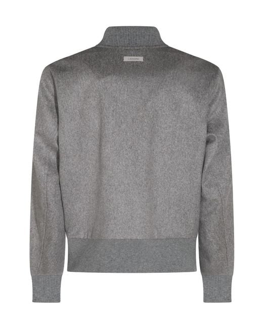 Lardini Gray Acteor Zip-Up Jacket for men