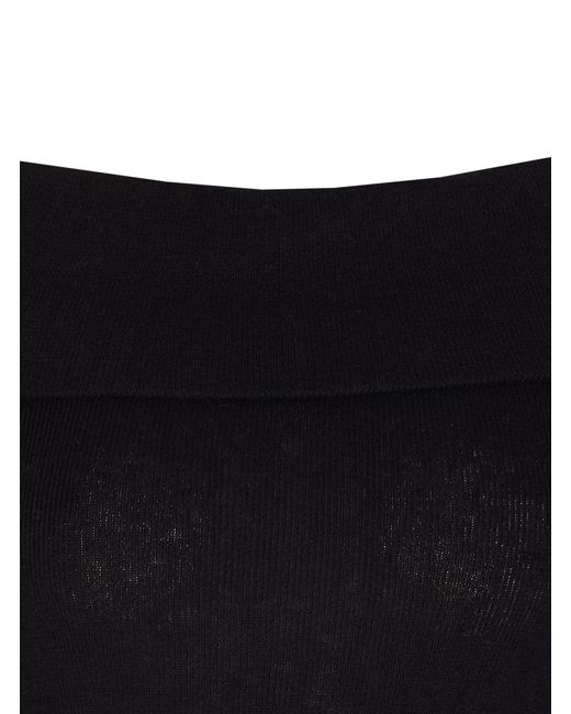Lisa Yang Black Claudina Off-Shoulder T-Shirt
