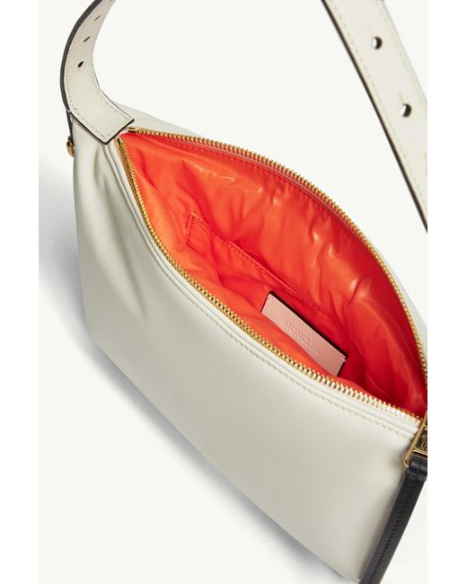 Moncler White Vetta Zip-Up Shoulder Bag