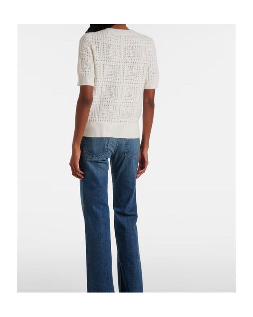 Nili Lotan White Hollow Sweater