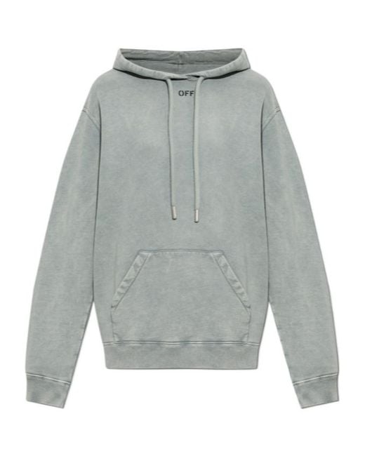 Off-White c/o Virgil Abloh Gray Drawstring Hoodie