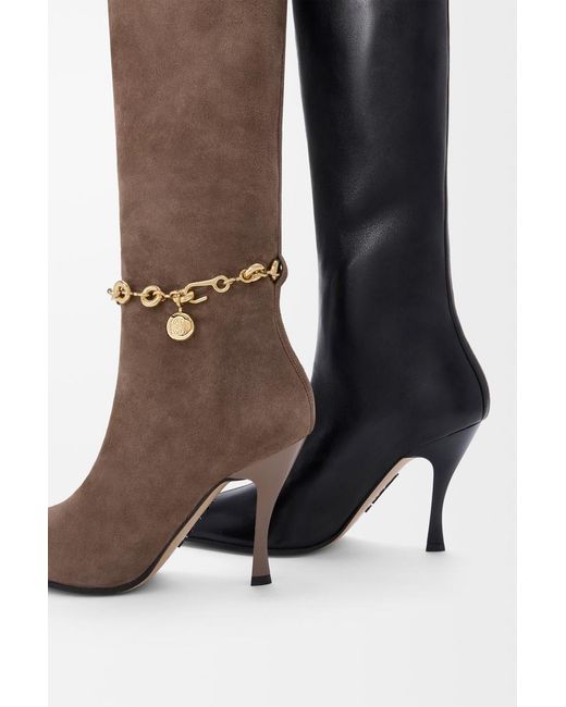 Loewe Brown New Comic Two-Tone Knee-High Boots