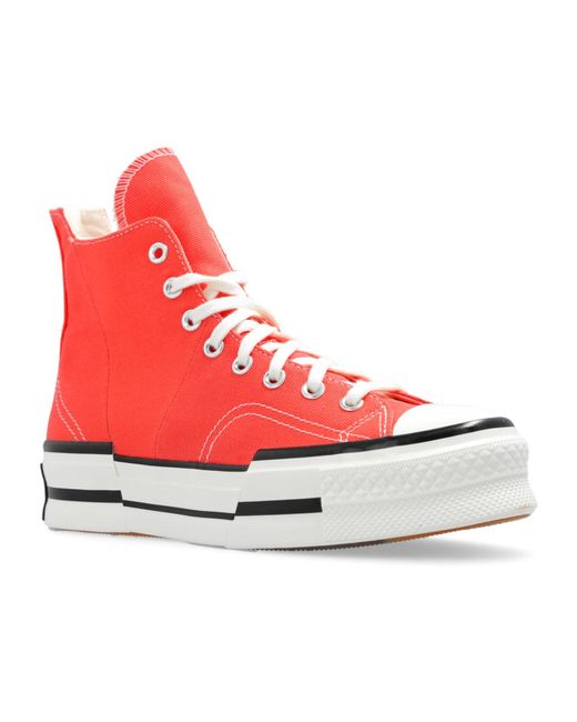 Converse Red Chuck 70 Plus Canvas Sneakers