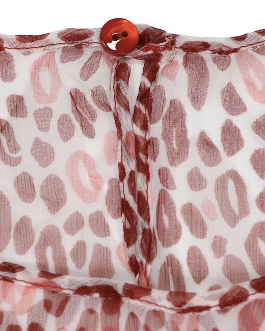 Max Mara Pink Printed T-Shirt With Round Neck