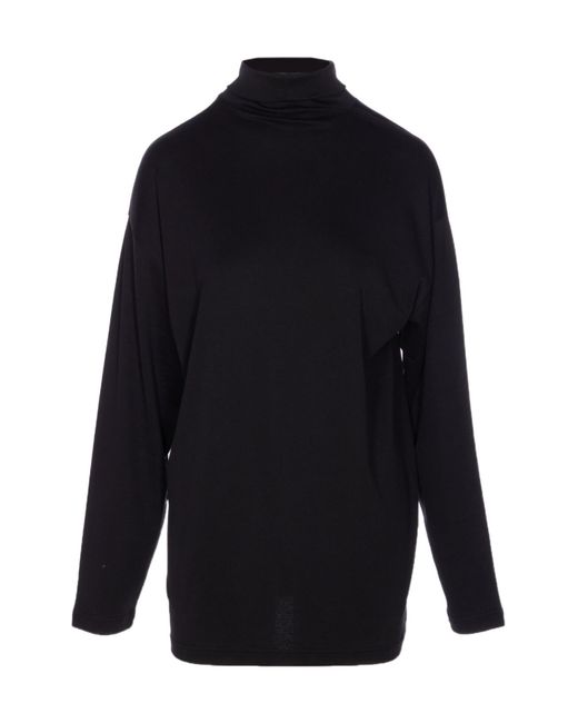 Lemaire Blue Mock-Neck Long-Sleeved T-Shirt
