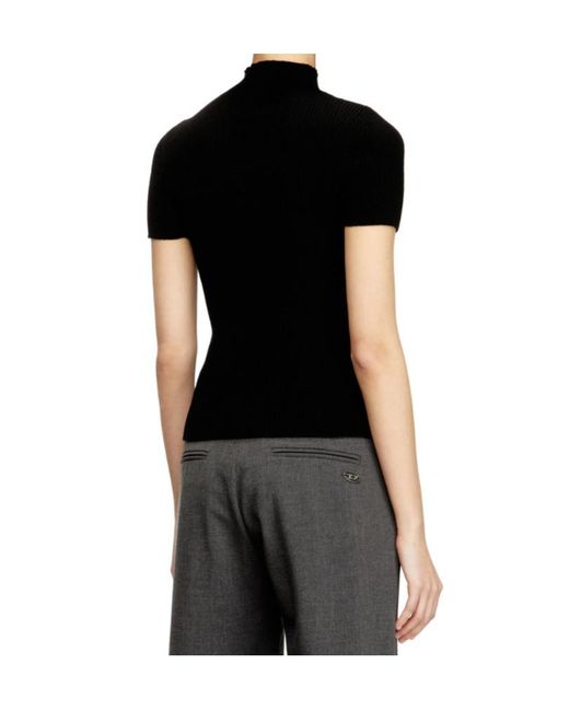 DIESEL Black M- Cut-Out Oval Hardware T-Shirt