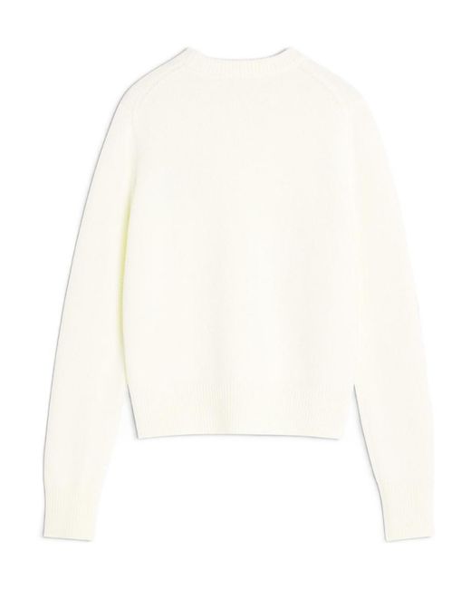 Maison Kitsuné White Maison Kitsuné Fox Head Intarsia Regular Jumper