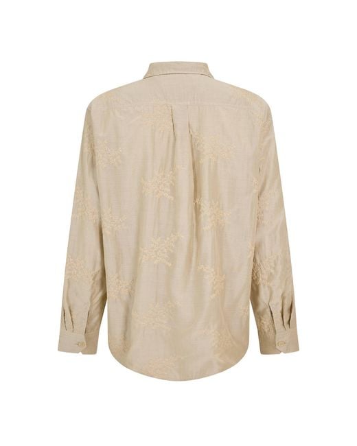 Our Legacy Natural Long Sleeve Patterned Shirt for men